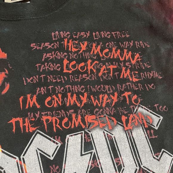 Vintage Liquid Blue ACDC Highway To Hell Tie Dye T-Shirt Men’s Size Large RARE - Picture 5 of 11